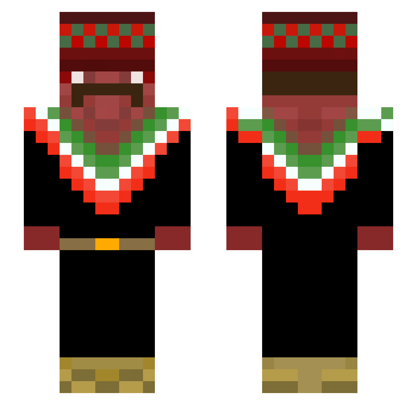 Lejer Minecraft skin, front and back view