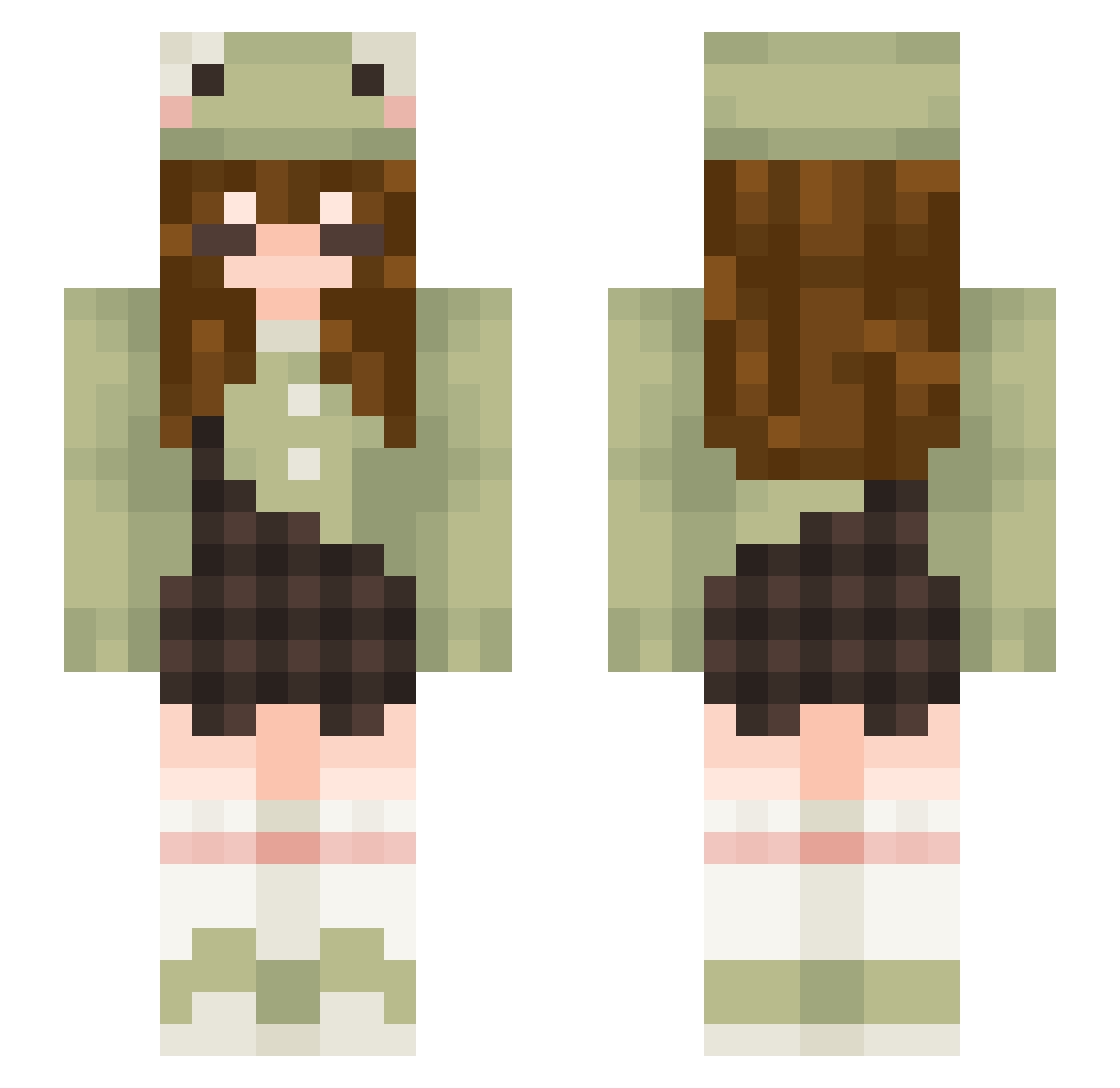 lSolel Minecraft skin, front and back view