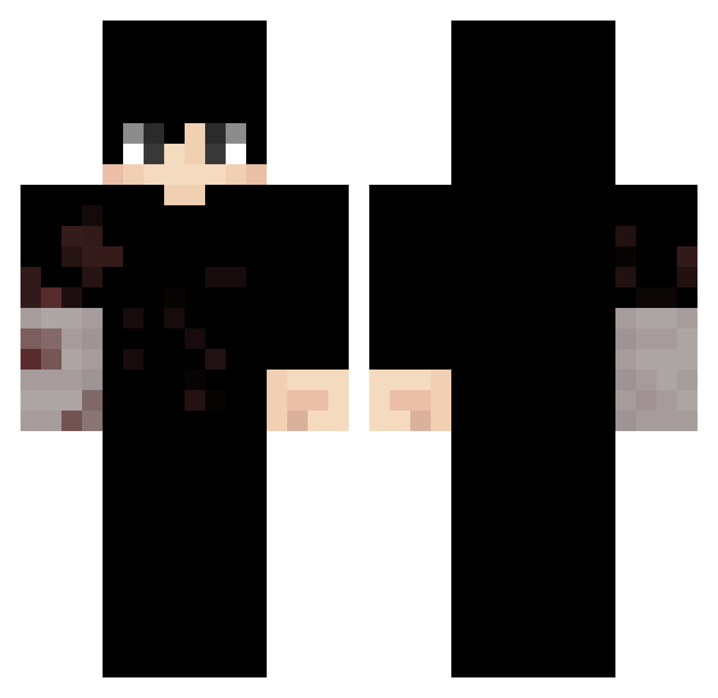 synxhueii Minecraft skin, front and back view