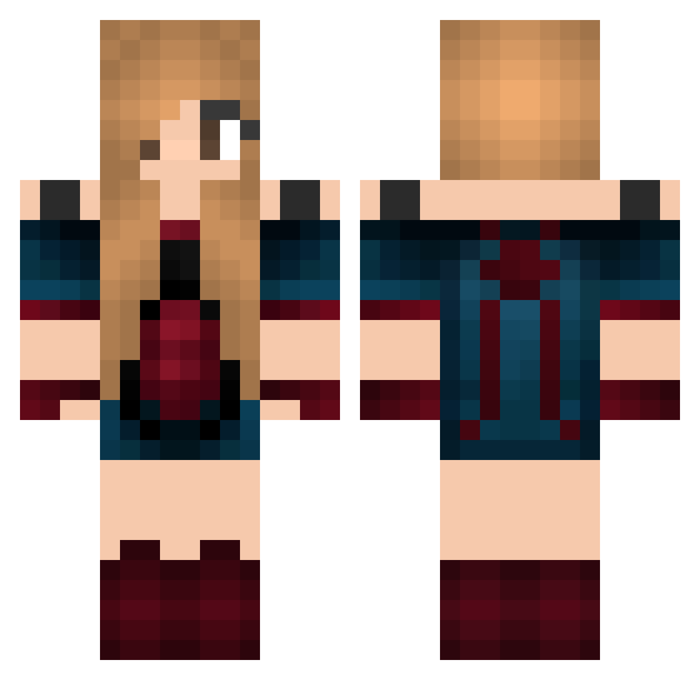 yellowest Minecraft skin, front and back view