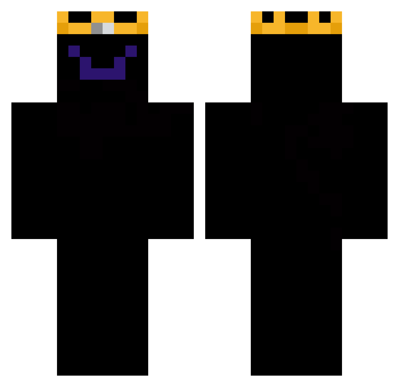 xImUnlegit Minecraft skin, front and back view