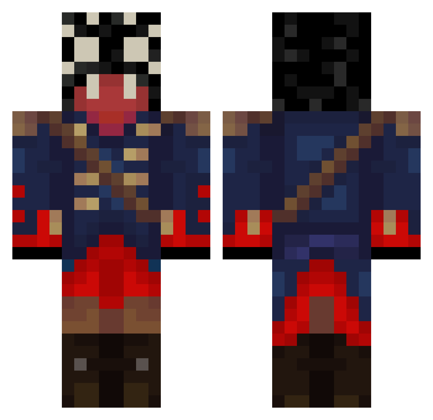 _____maple_____ Minecraft skin, front and back view