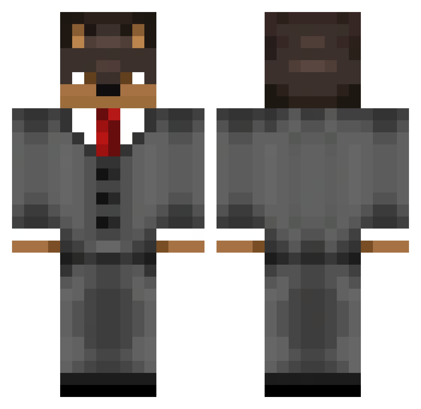 Ohenrii Minecraft skin, front and back view
