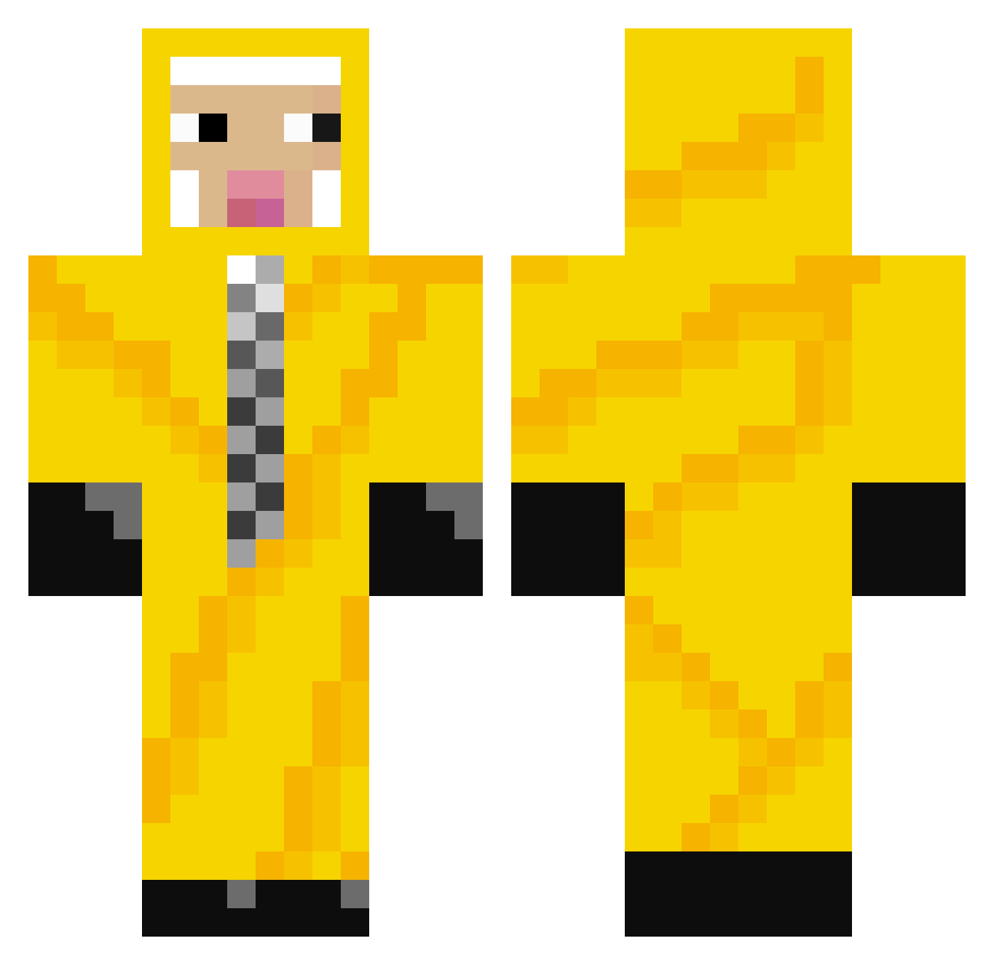 PrestonGarvey Minecraft skin, front and back view