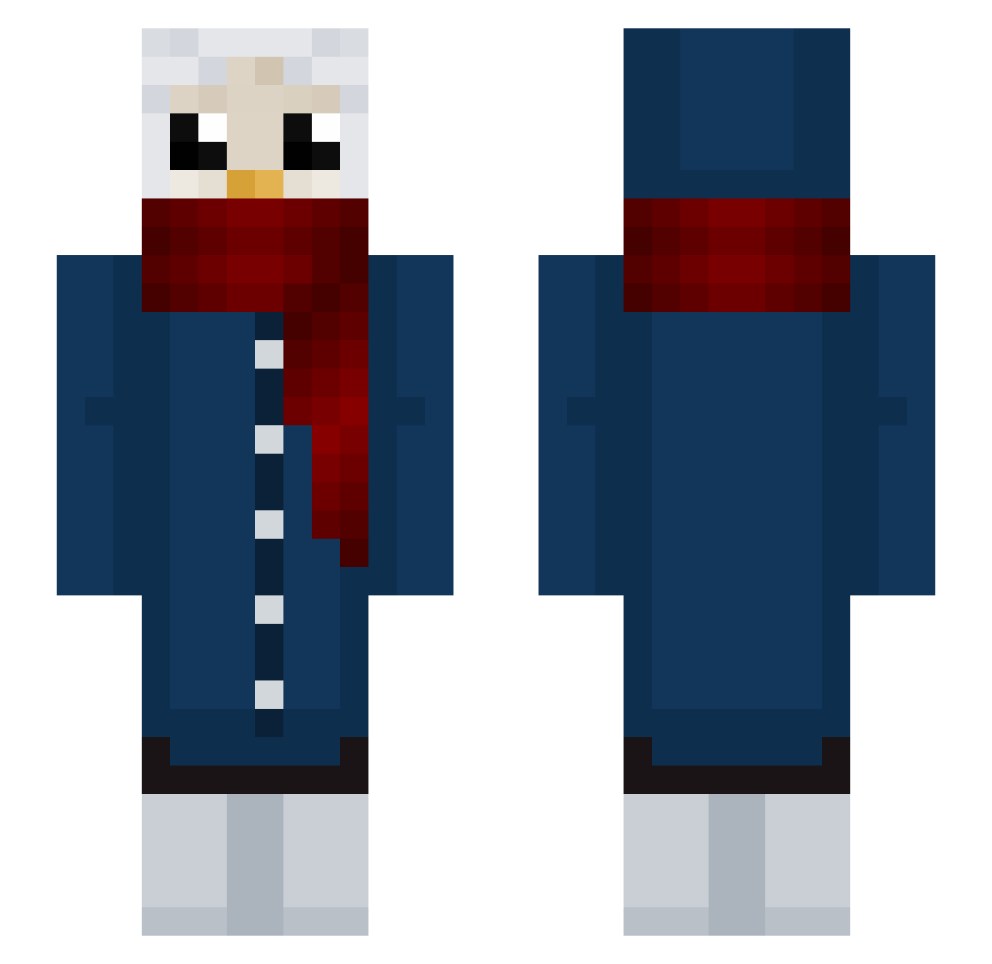 Gert Minecraft skin, front and back view