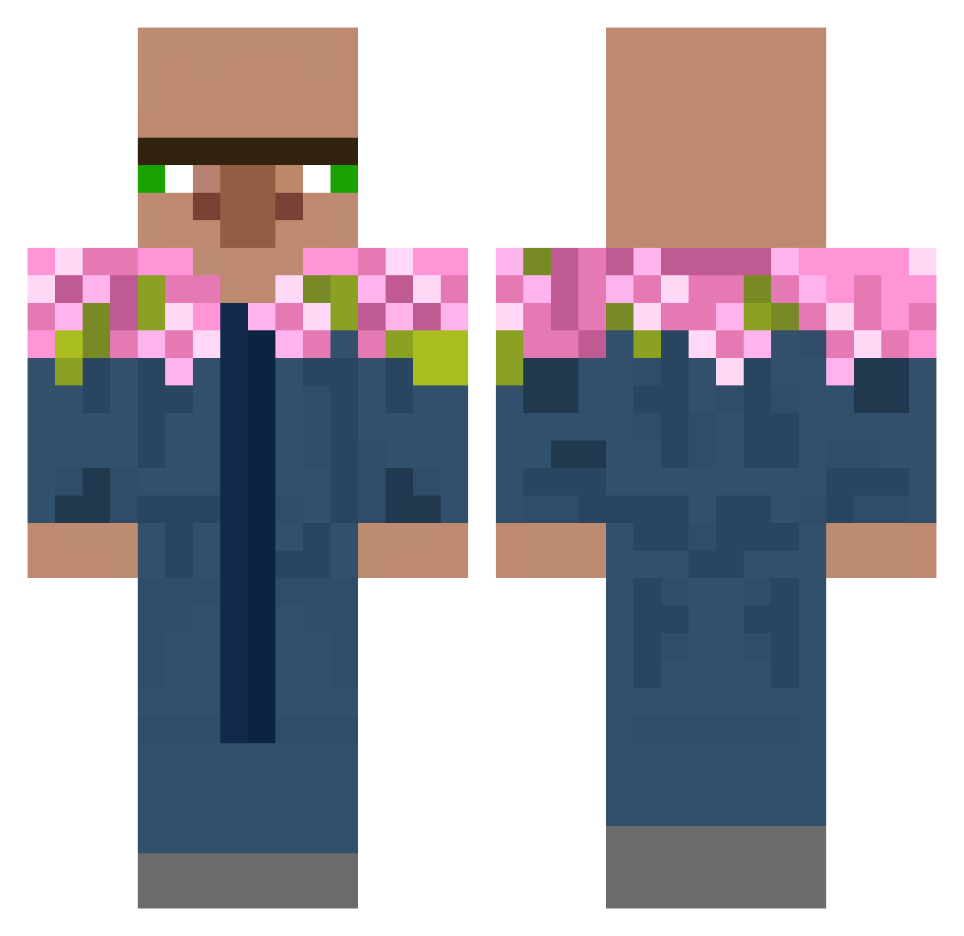 sliwka_b Minecraft skin, front and back view