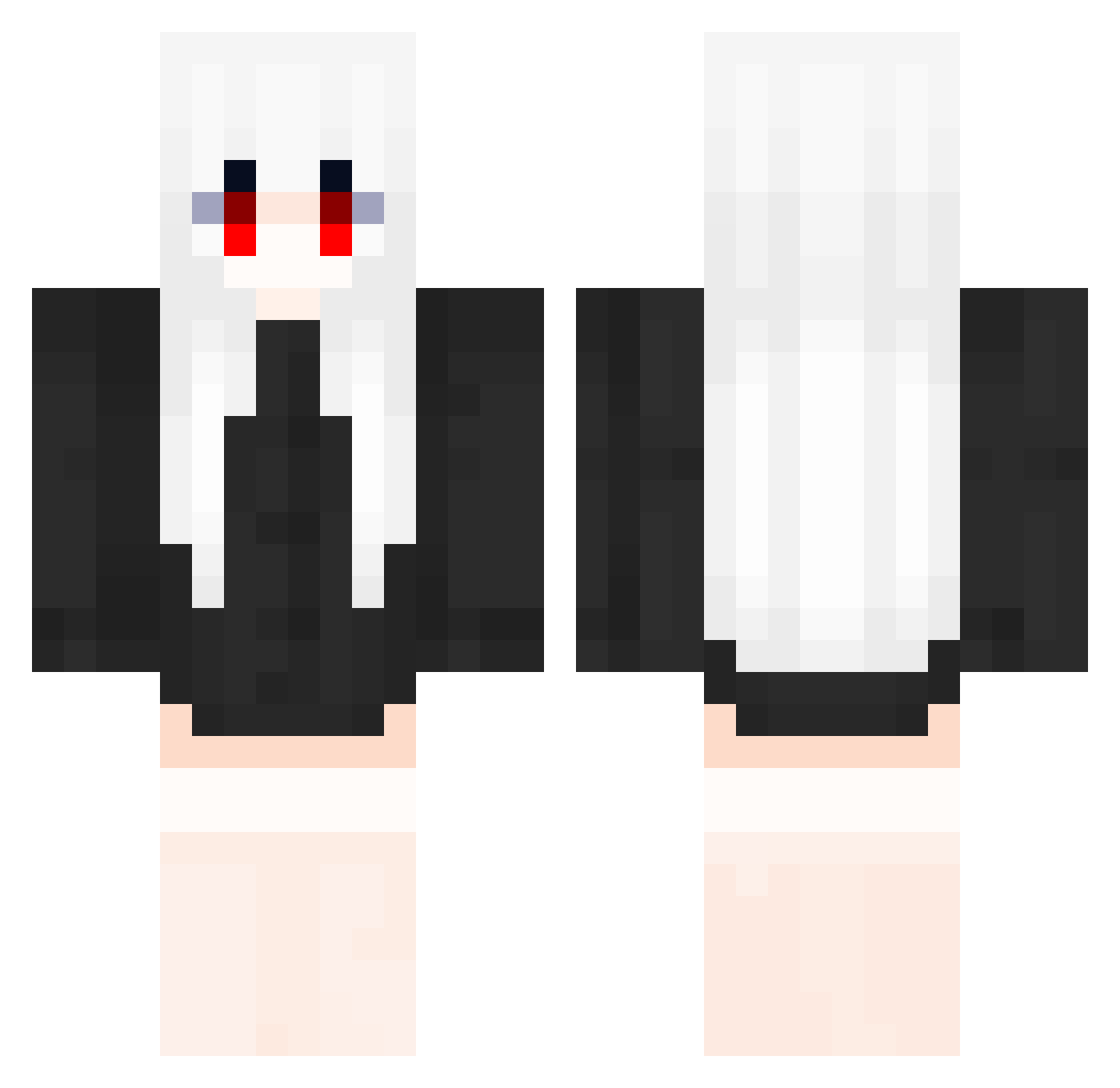 HTY765 Minecraft skin, front and back view