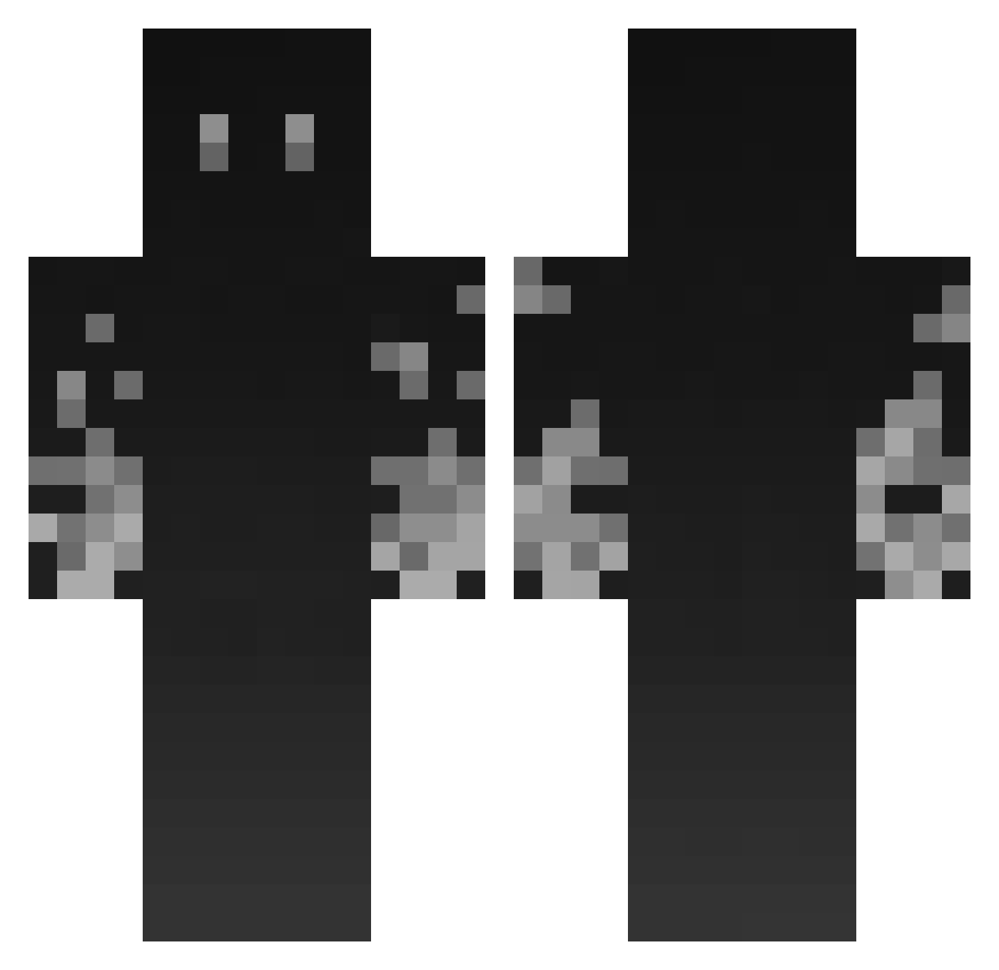 SechRq Minecraft skin, front and back view