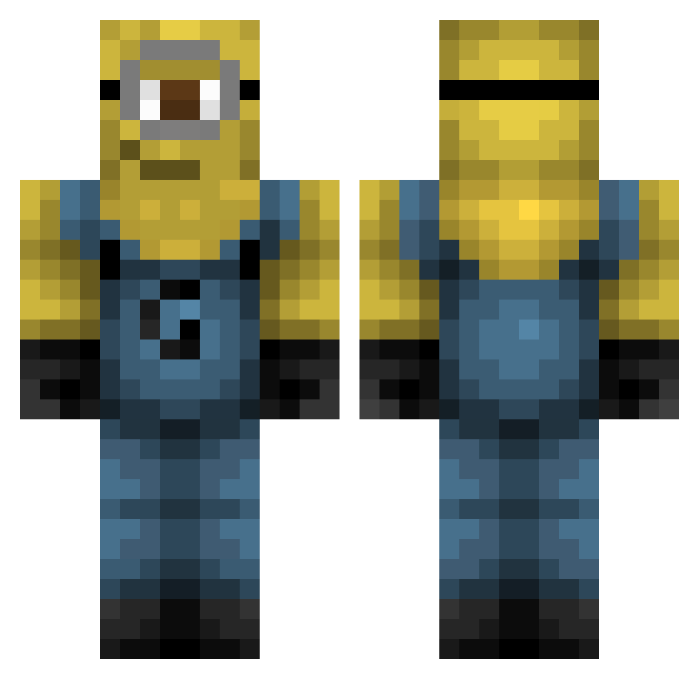 smellfeet Minecraft skin, front and back view