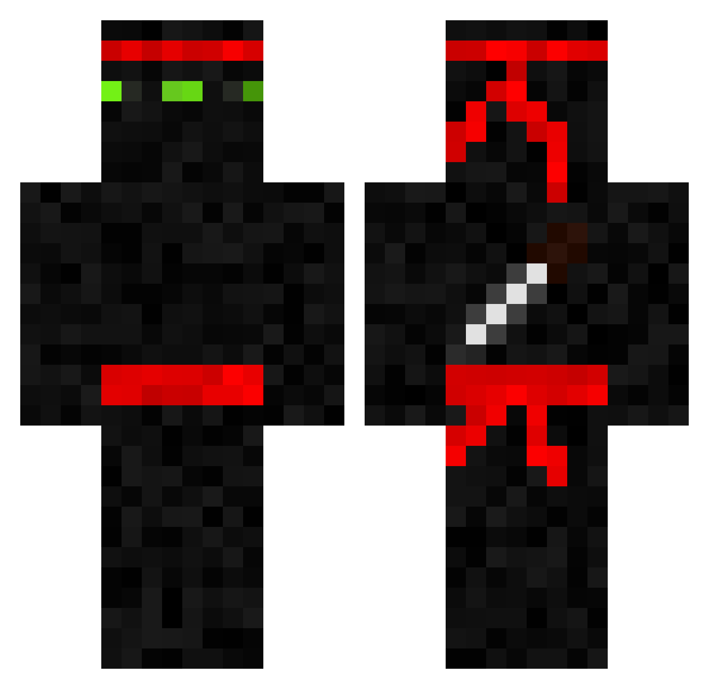 Thone Minecraft skin, front and back view