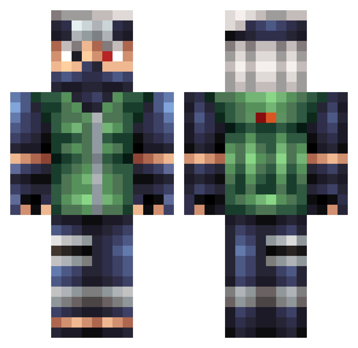 nutS4E1_ Minecraft skin, front and back view