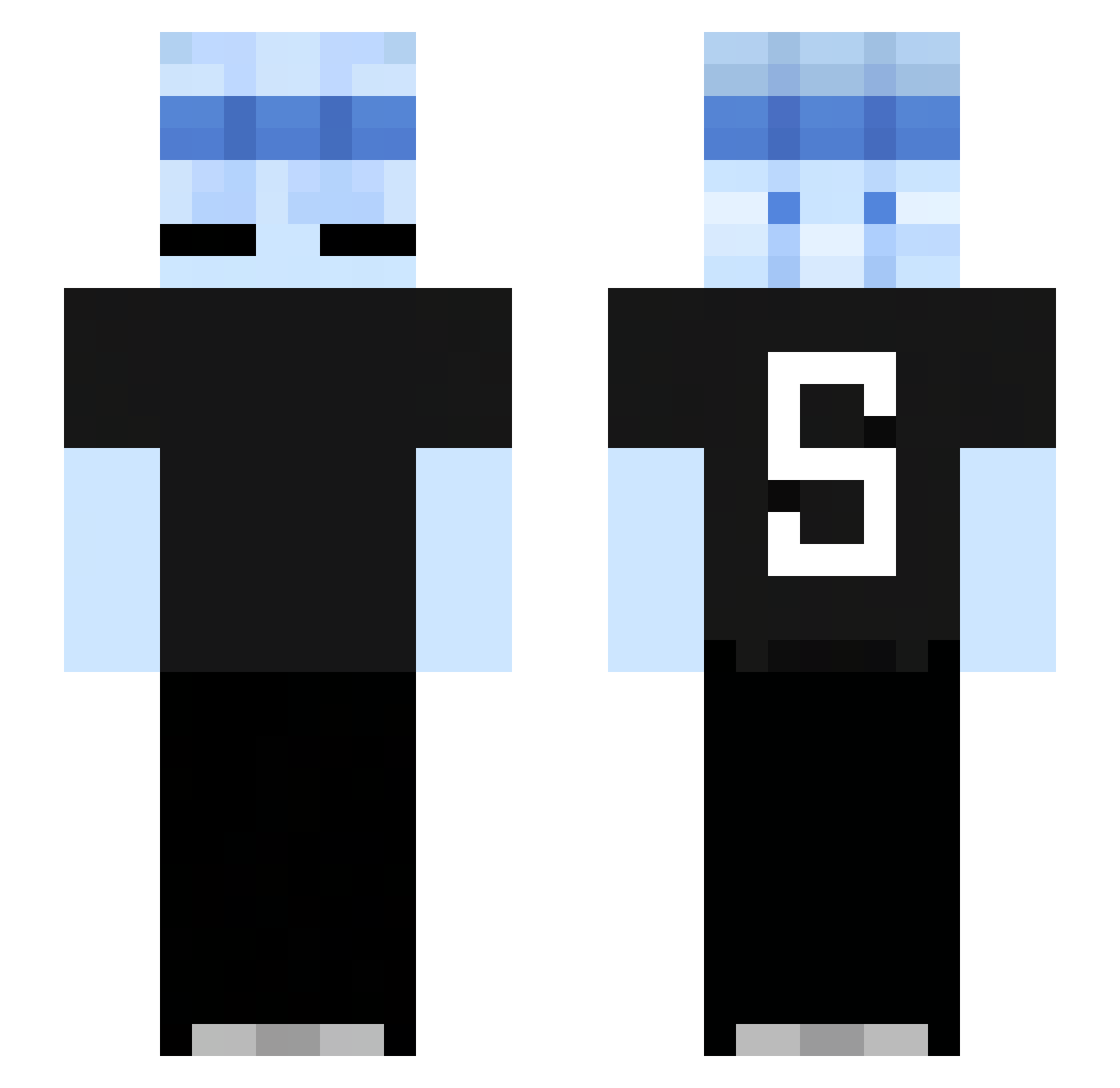 sofelko Minecraft skin, front and back view