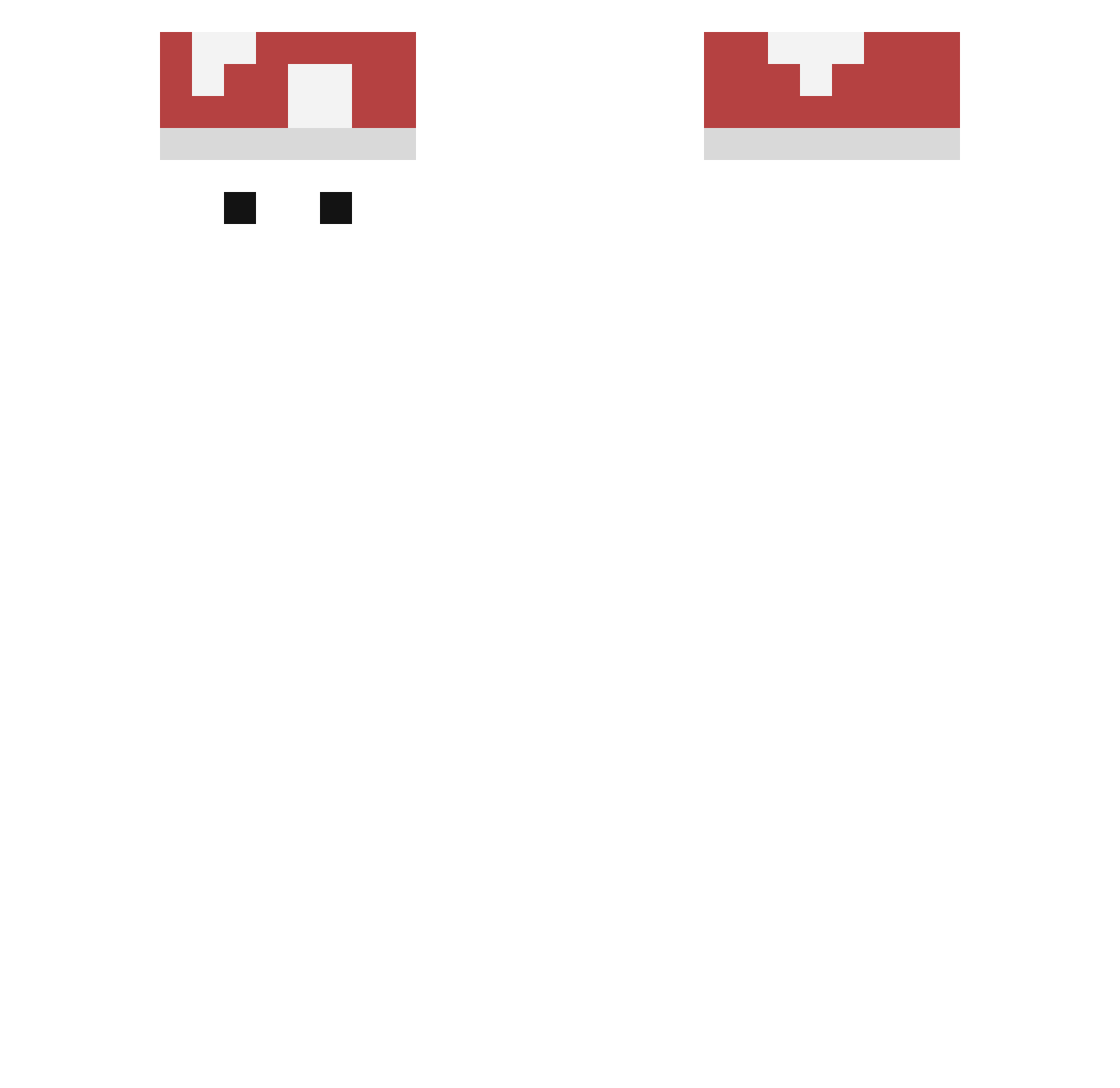 Exxtrass Minecraft skin, front and back view
