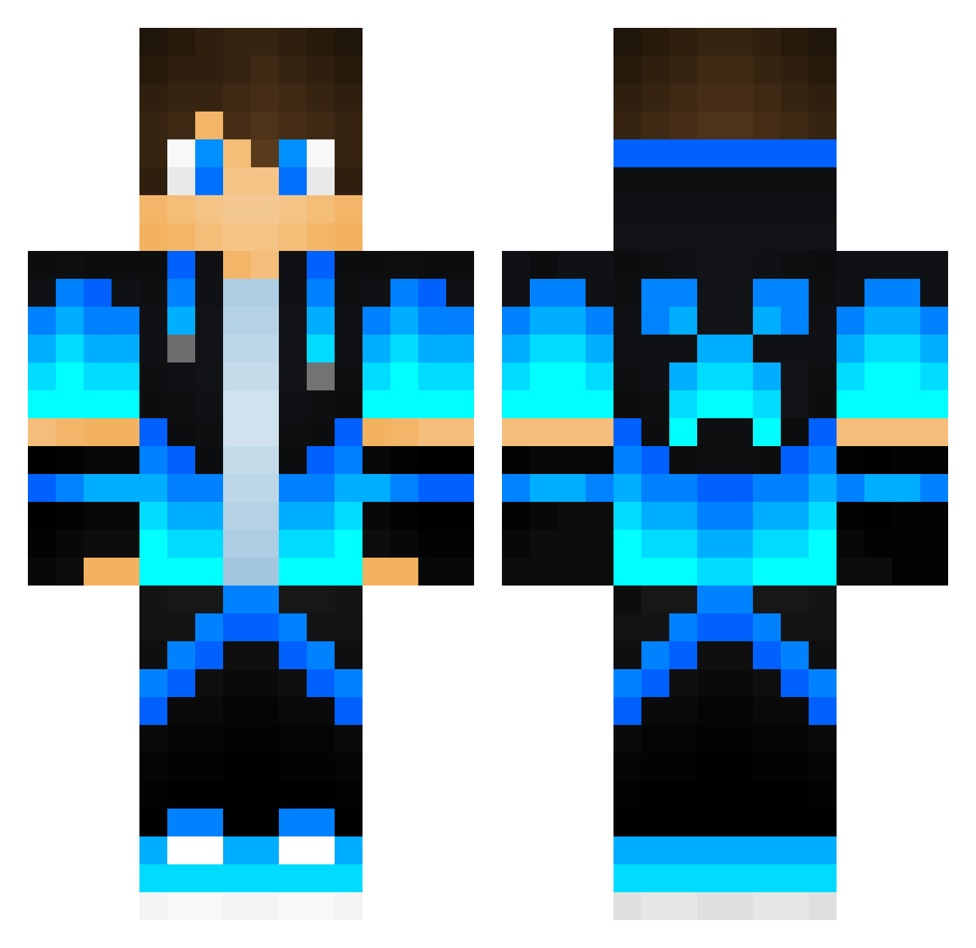 Tiny_Pilot Minecraft skin, front and back view