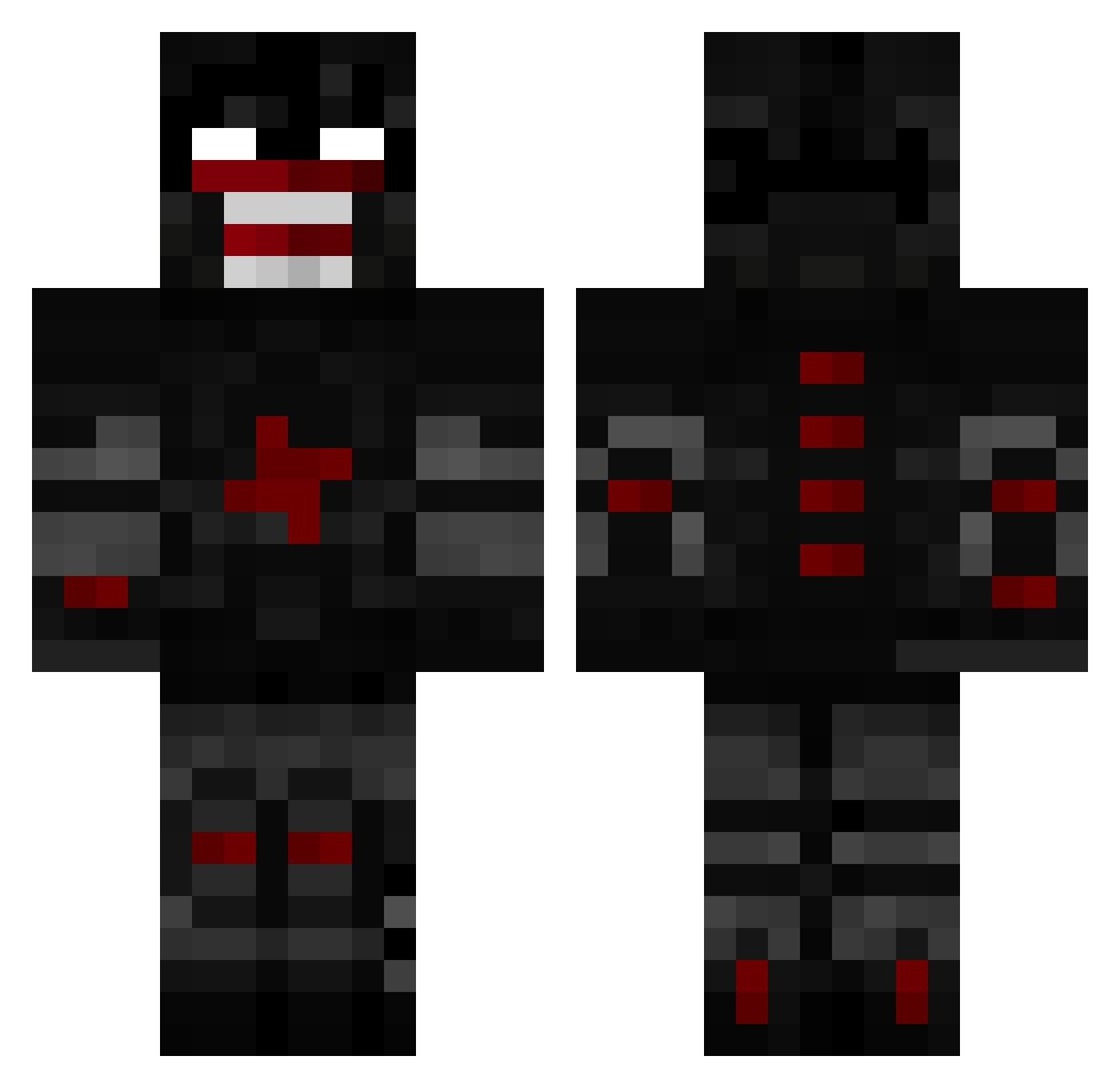 Potage Minecraft skin, front and back view