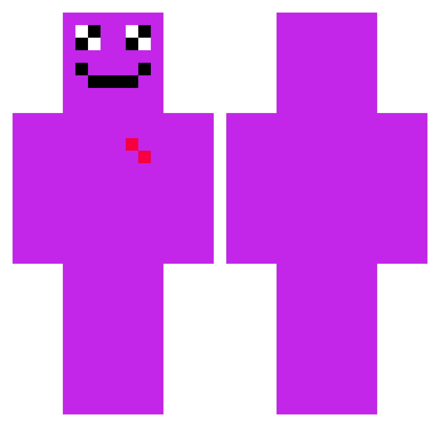 Hakenjager Minecraft skin, front and back view