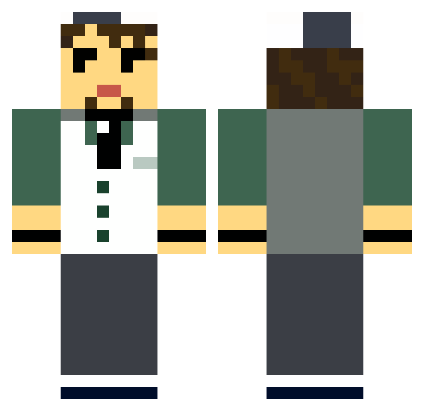 birota Minecraft skin, front and back view