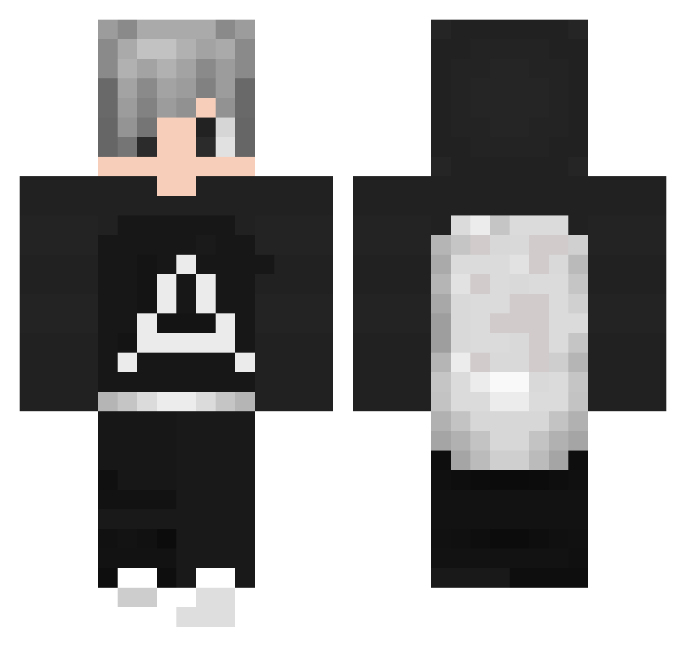 LordMzD Minecraft skin, front and back view