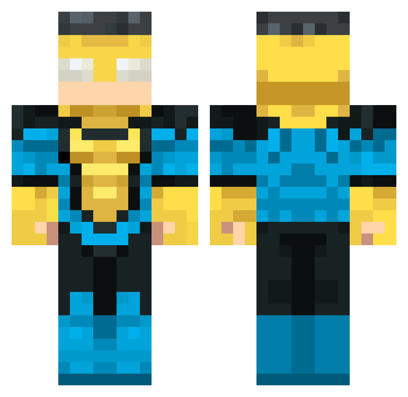 bedoninyo Minecraft skin, front and back view
