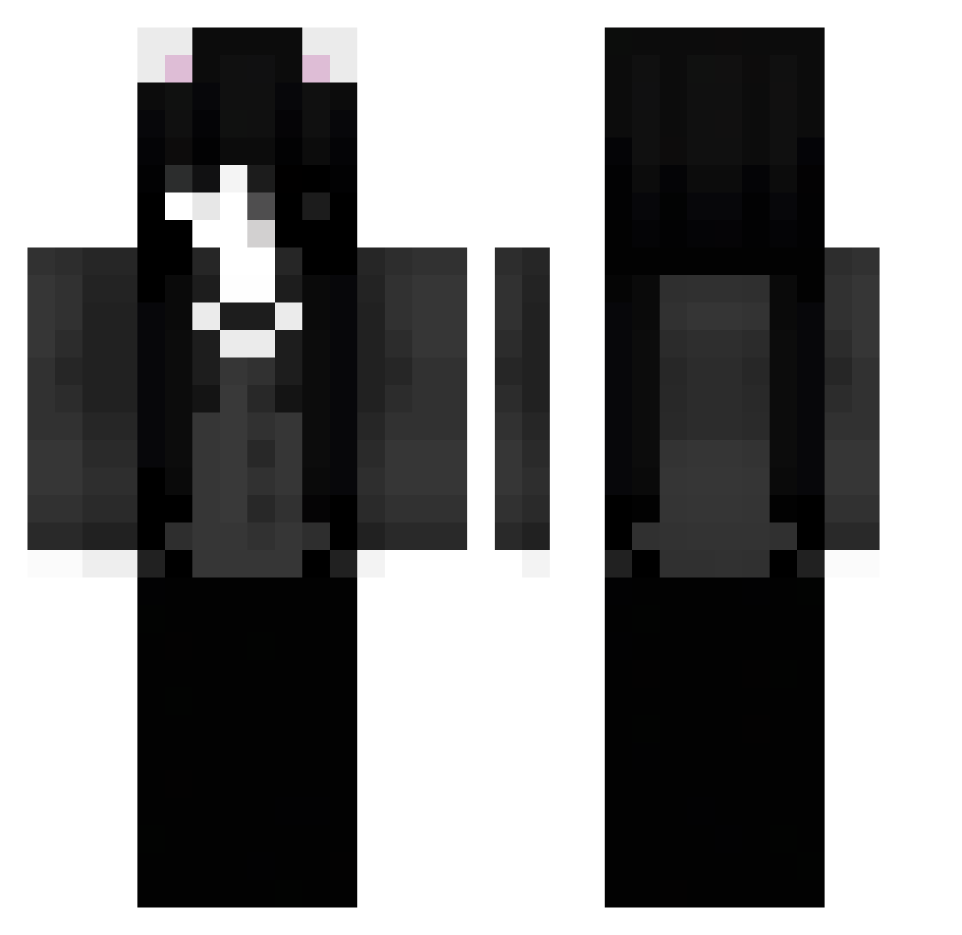 RattorLast Minecraft skin, front and back view