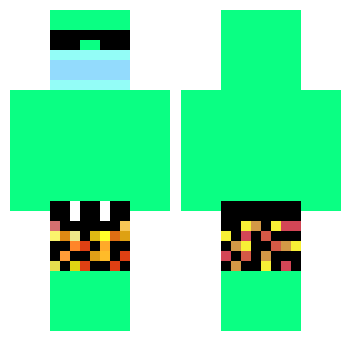 RashArc48504059 Minecraft skin, front and back view