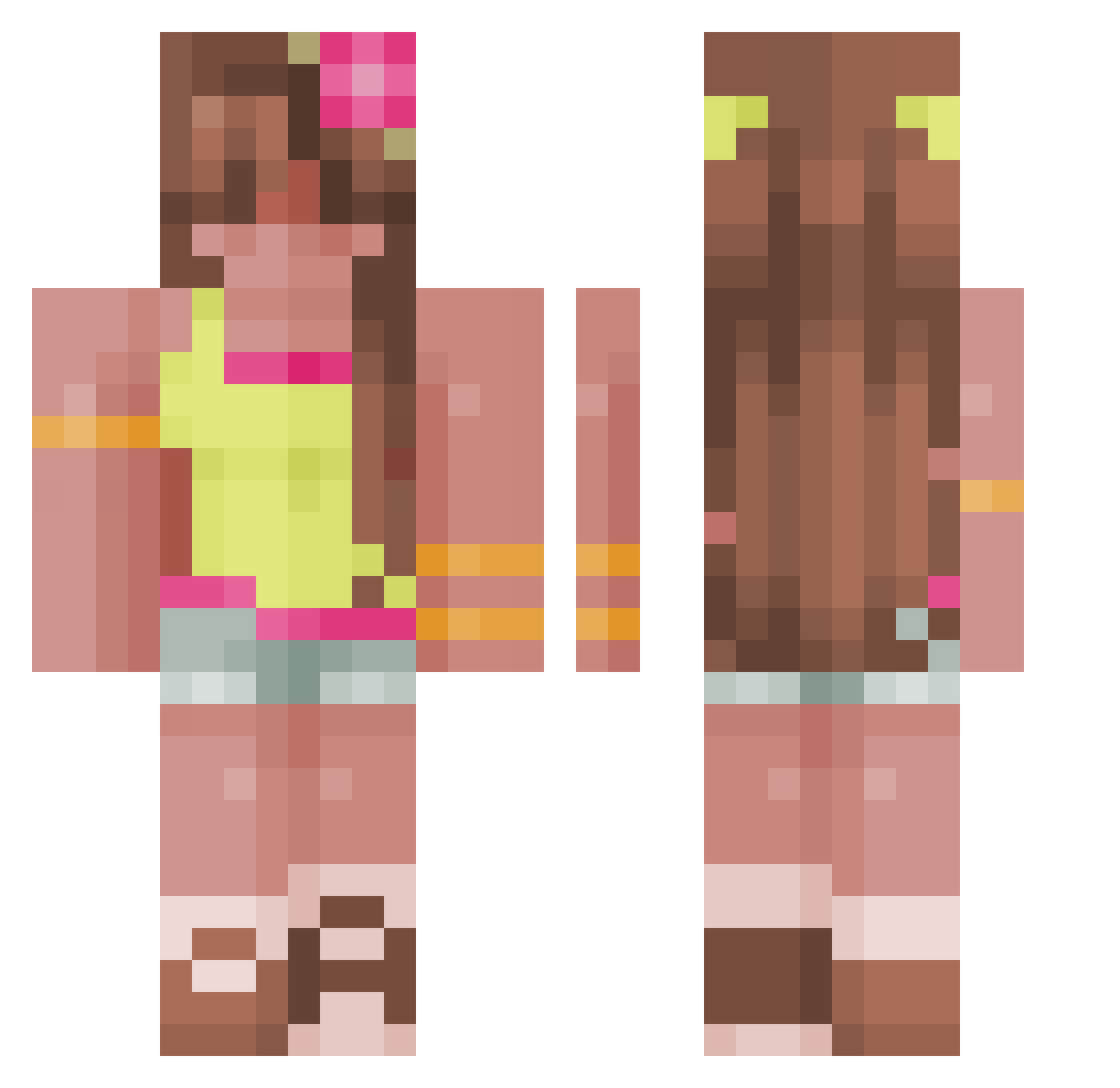mOmMy_shReK Minecraft skin, front and back view