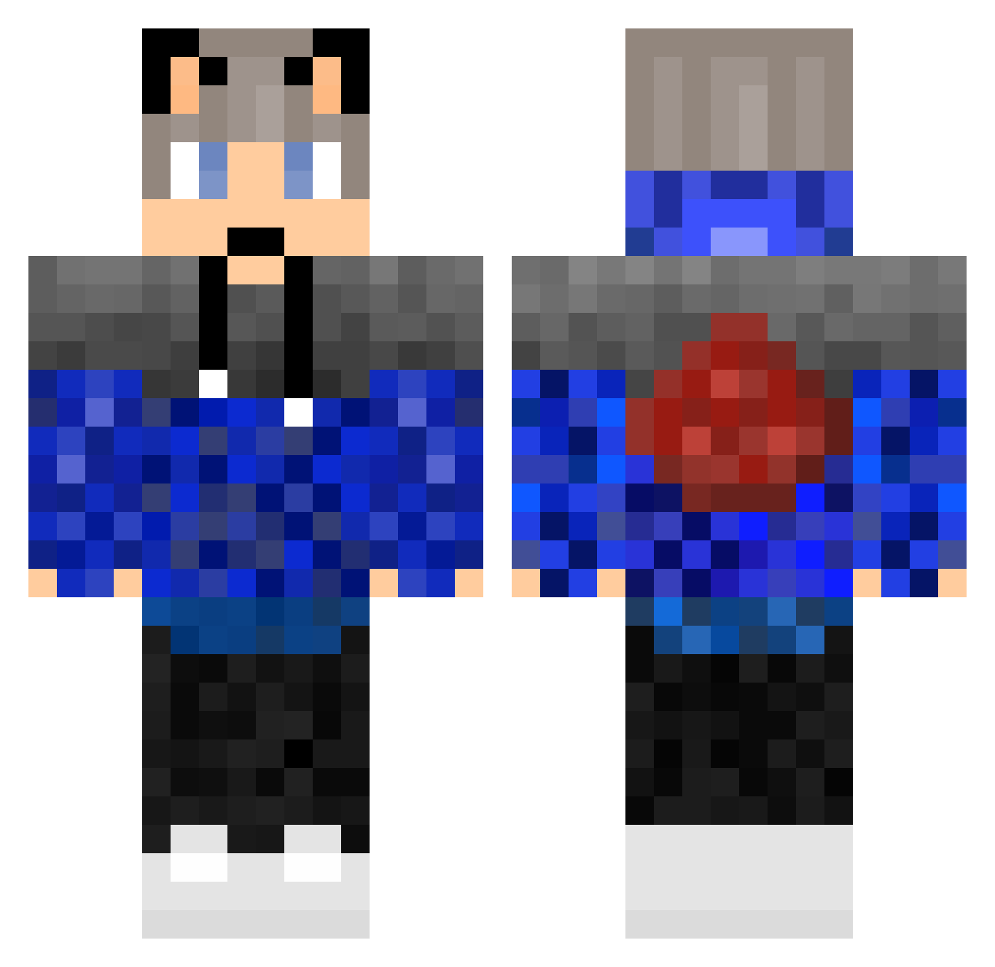 Kamikaze_KittenX Minecraft skin, front and back view