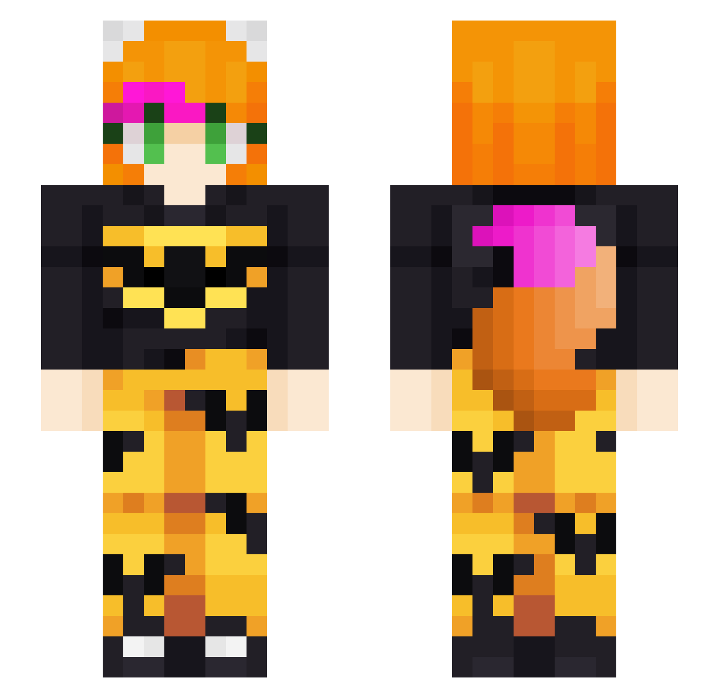 Rose_Thorn170 Minecraft skin, front and back view