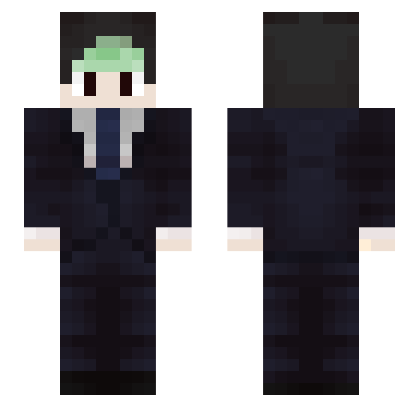 Rygs Minecraft skin, front and back view