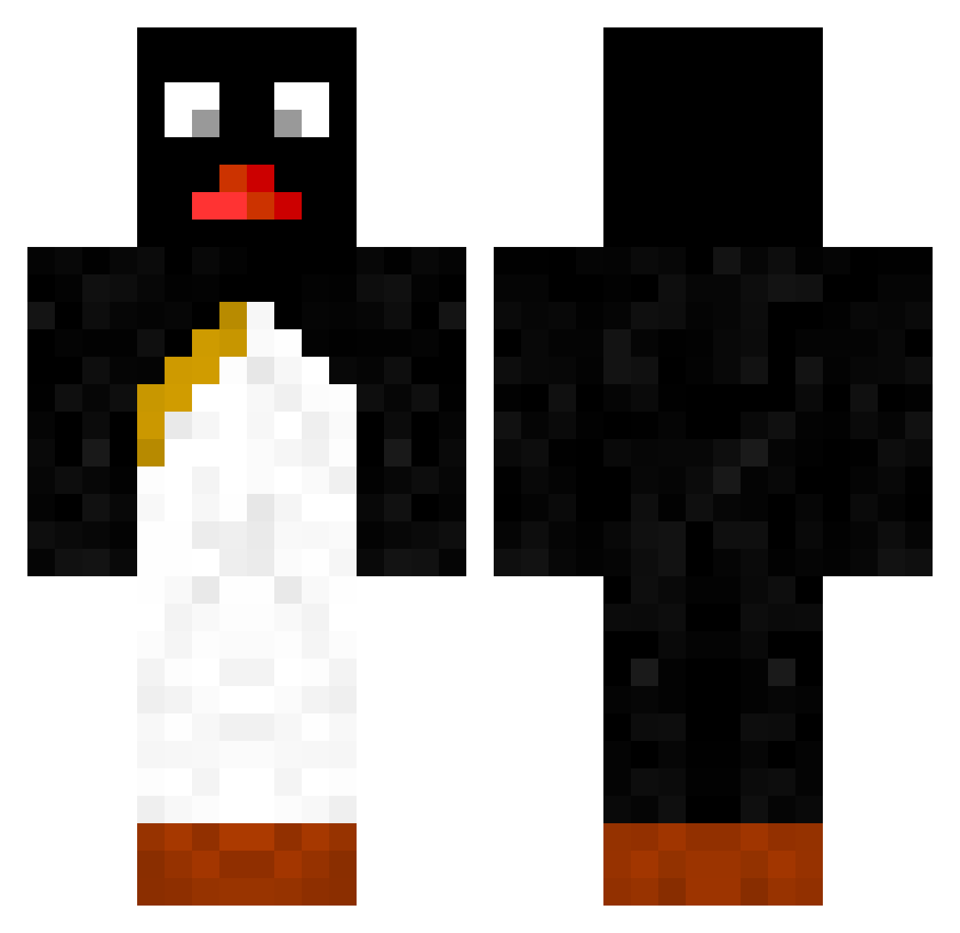 gertie Minecraft skin, front and back view