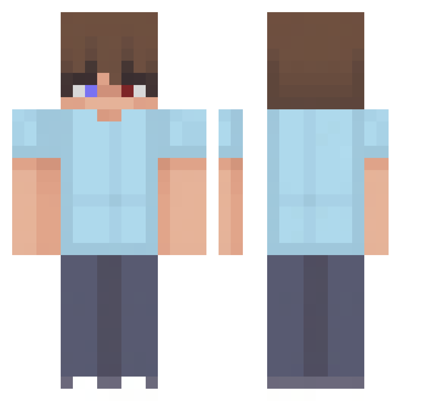 primexd10 Minecraft skin, front and back view