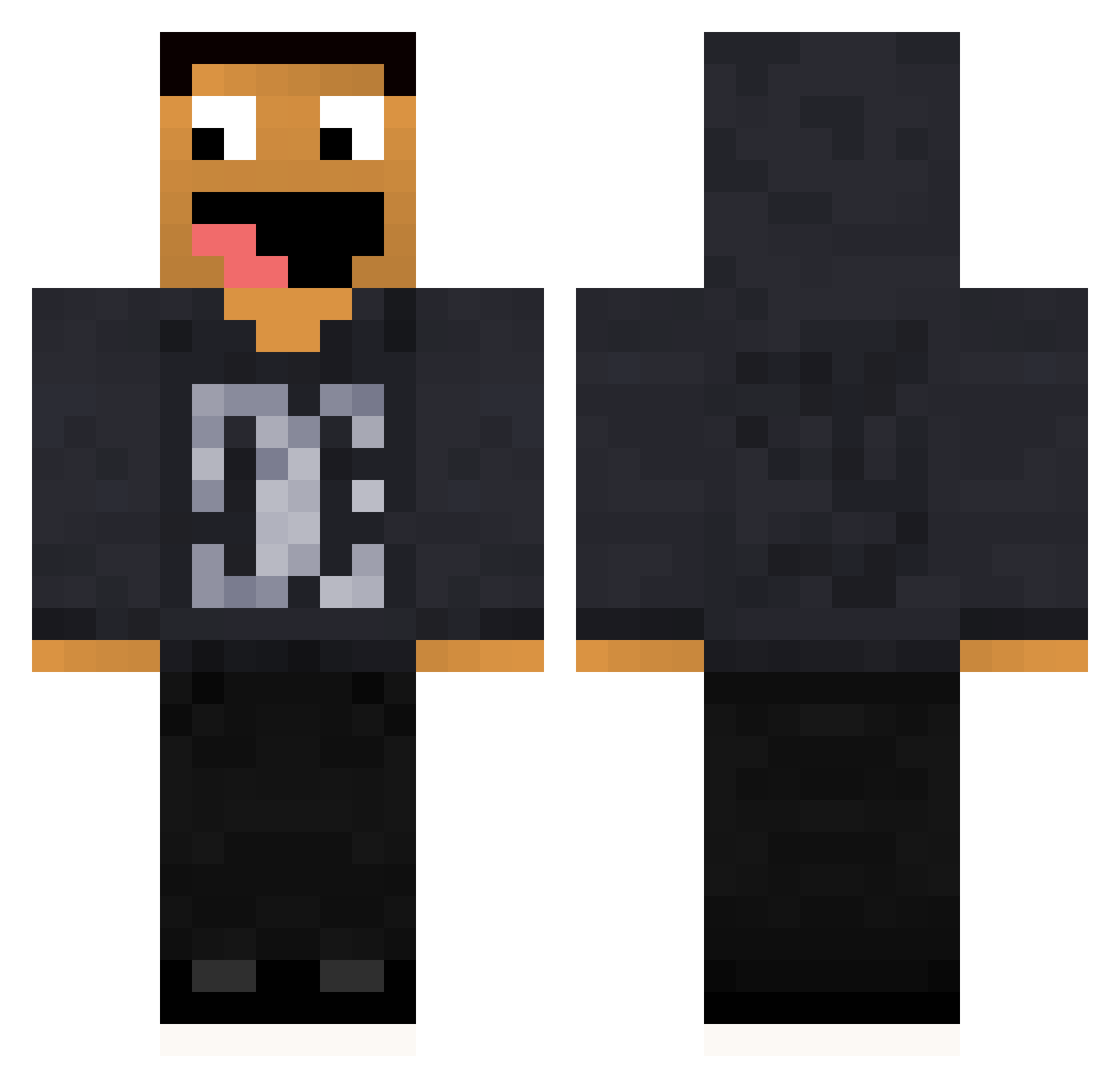 MrDuckJr28 Minecraft skin, front and back view