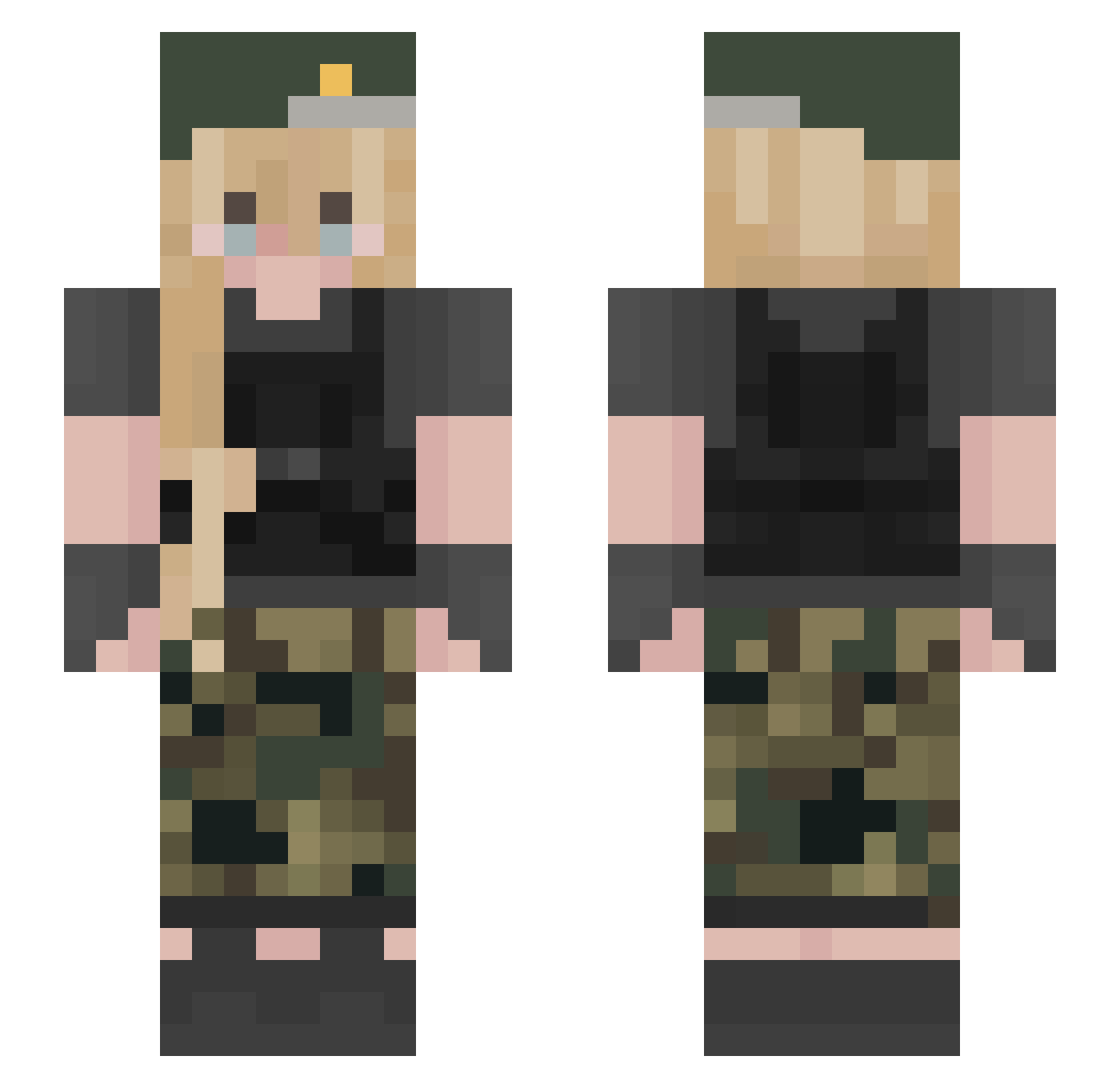 Strawberry_Rin Minecraft skin, front and back view