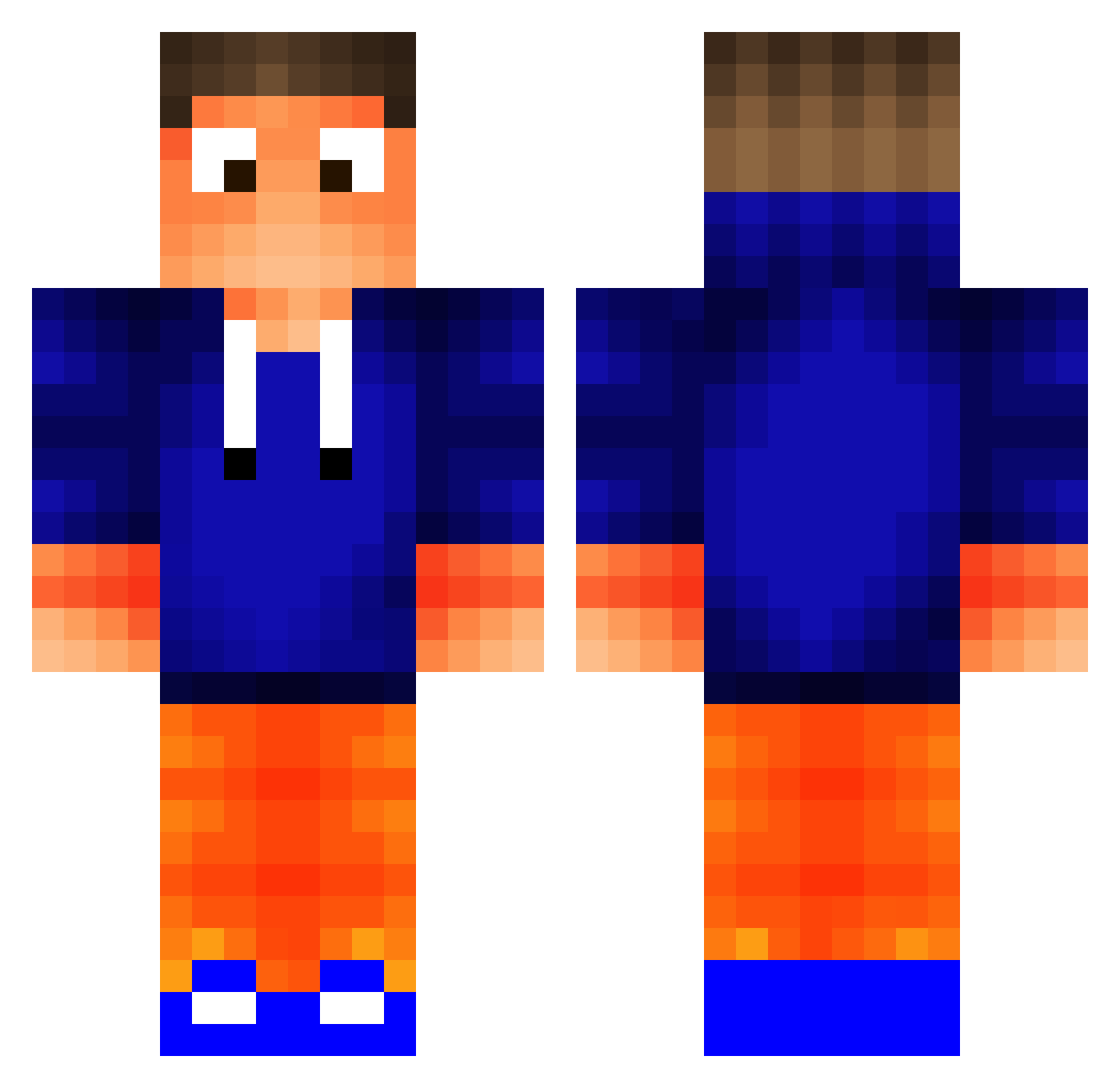 Supertaylor214 Minecraft skin, front and back view