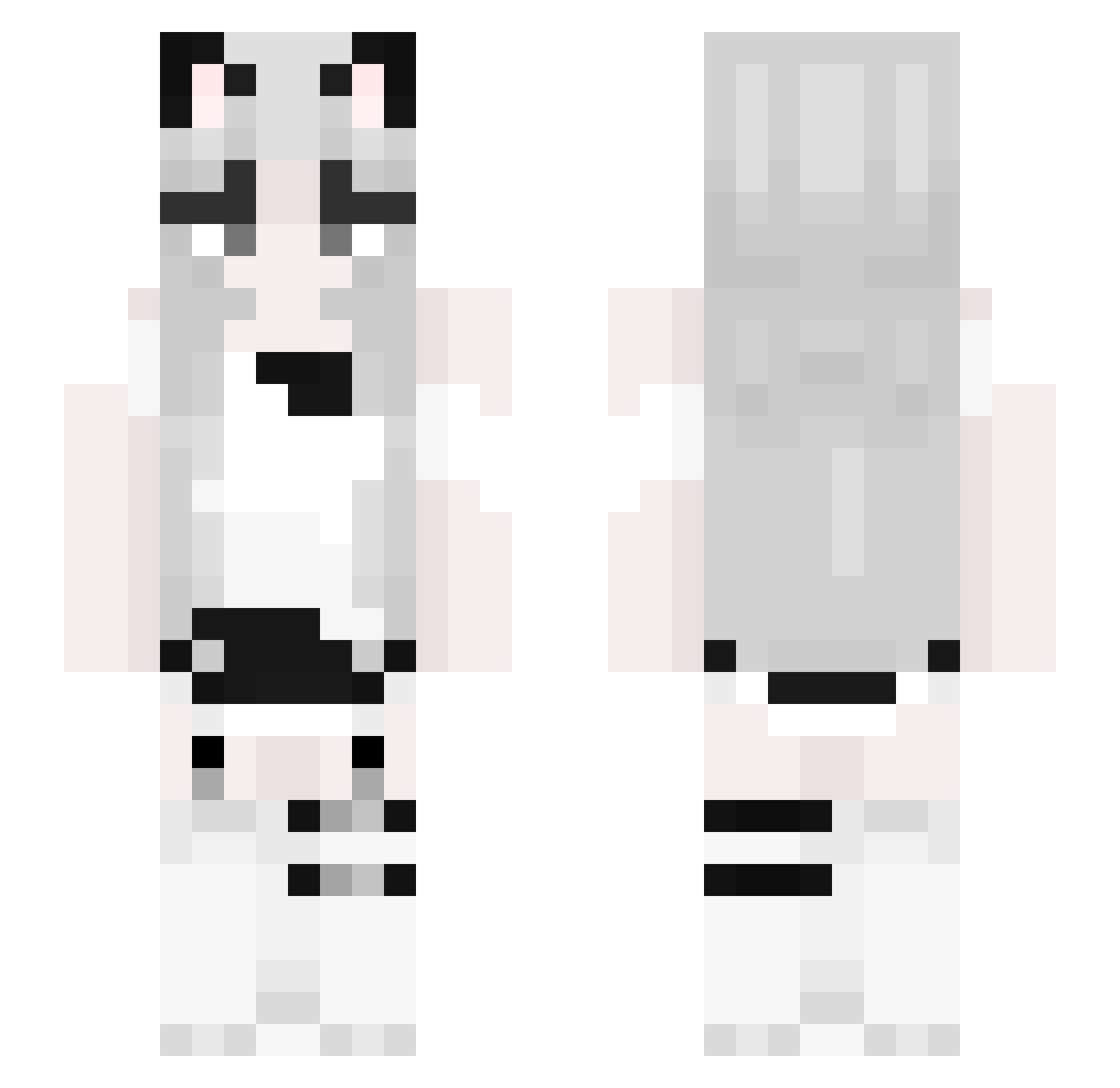 Silky1816 Minecraft skin, front and back view