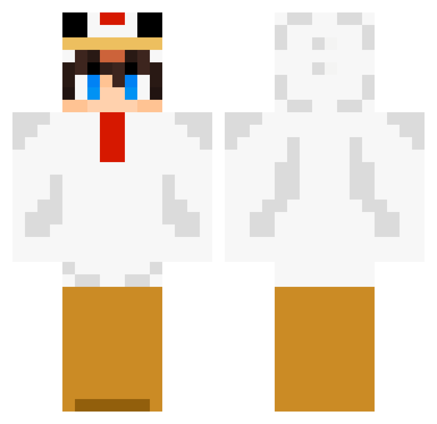 focus_astral Minecraft skin, front and back view