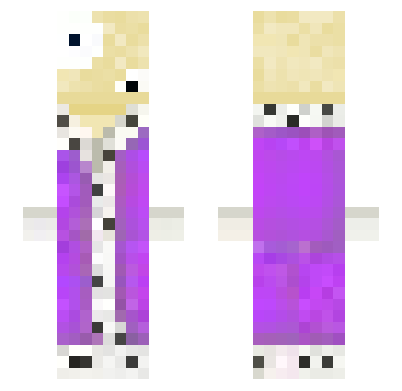 Druchi123 Minecraft skin, front and back view