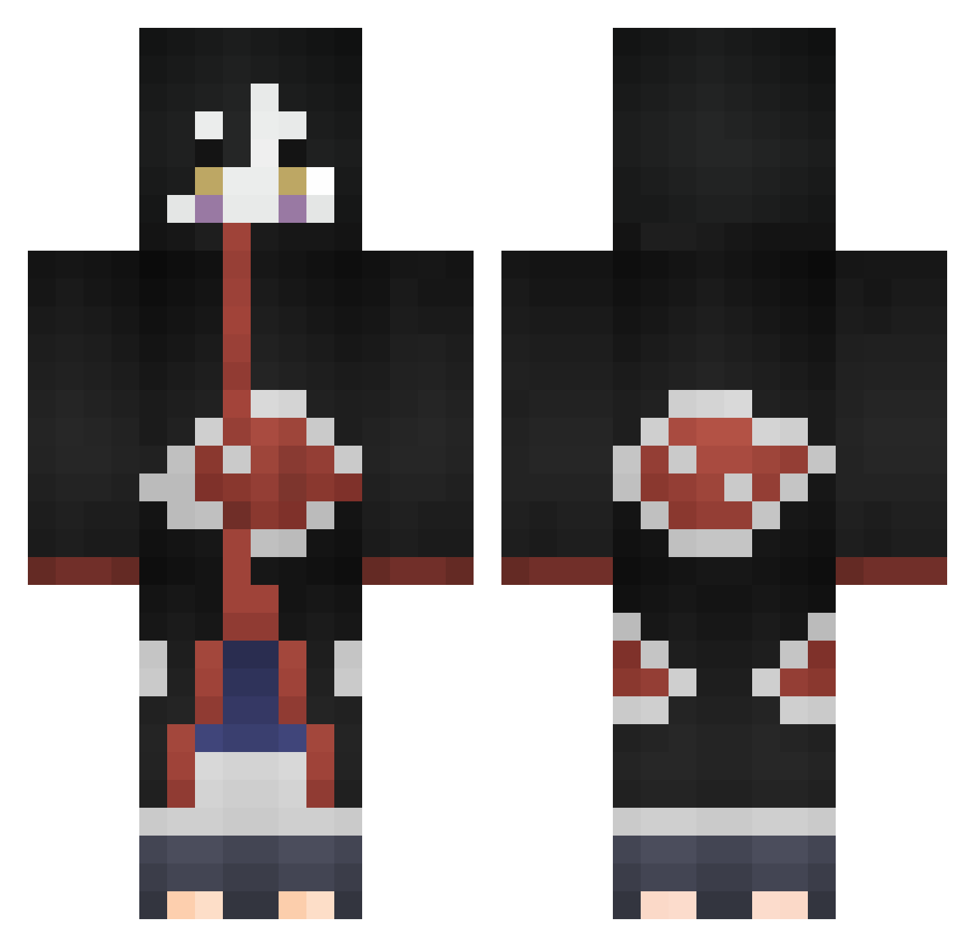 fraanaragon Minecraft skin, front and back view