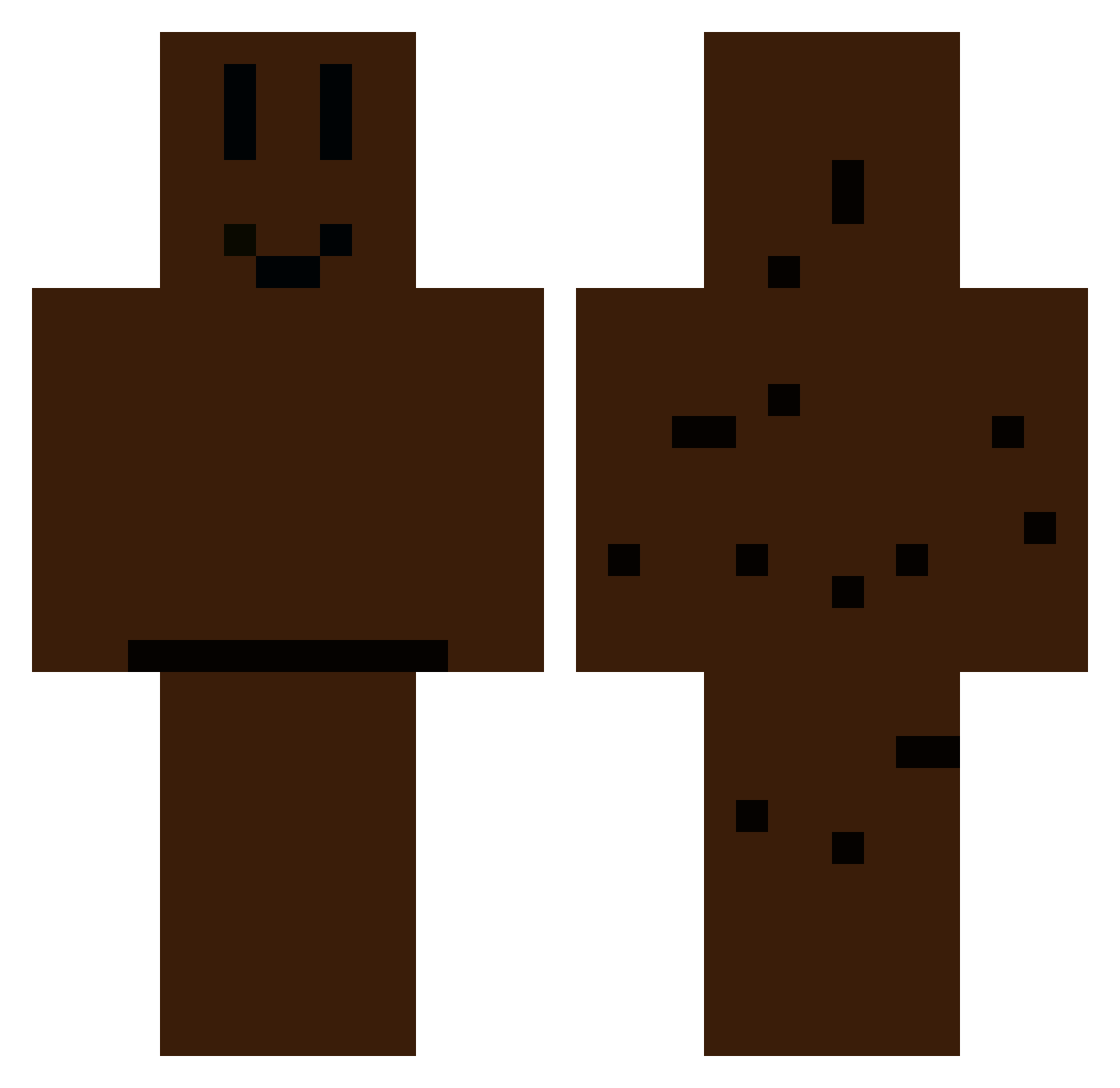 jus_BOB Minecraft skin, front and back view