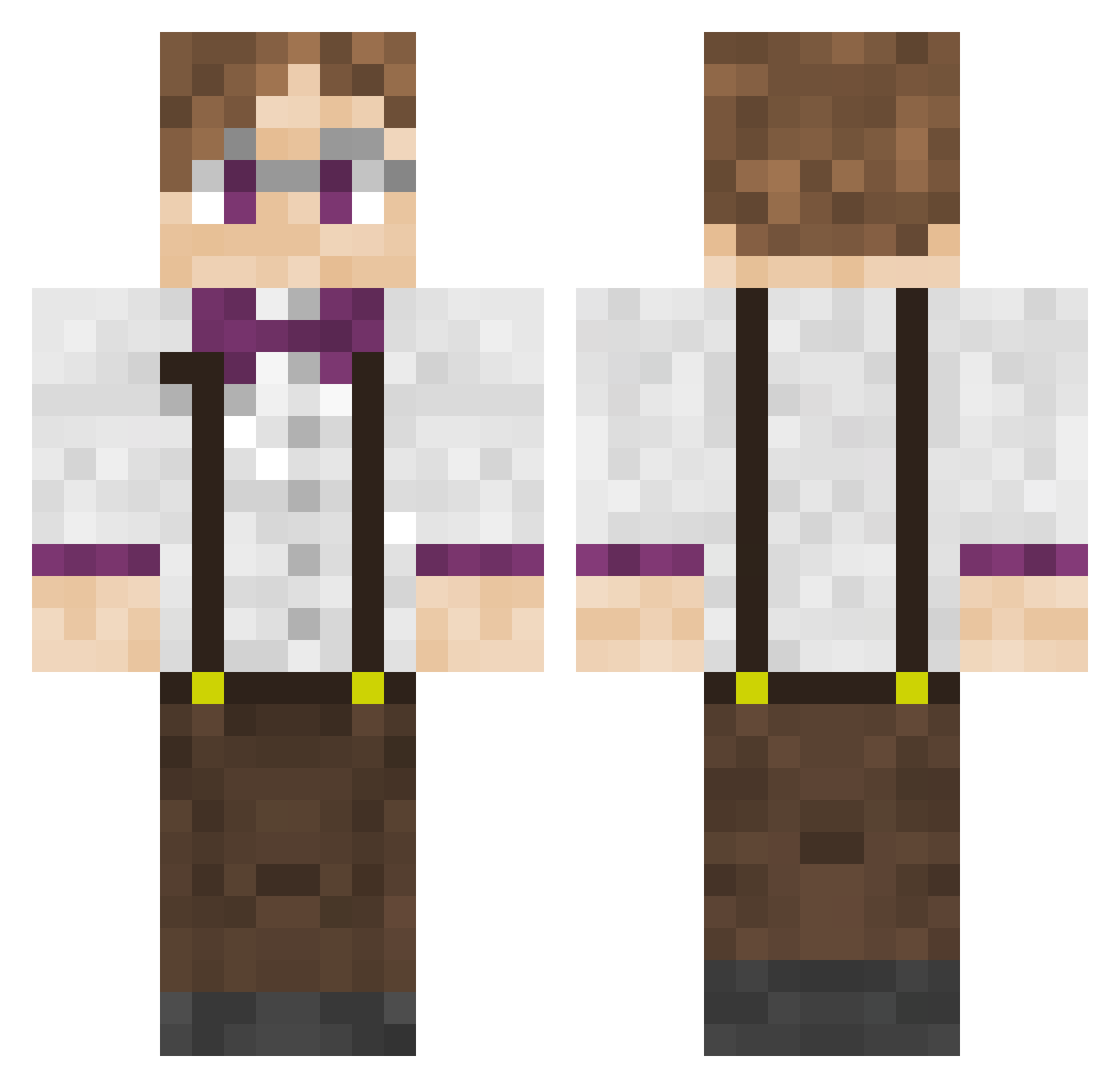 Zackrack04 Minecraft skin, front and back view