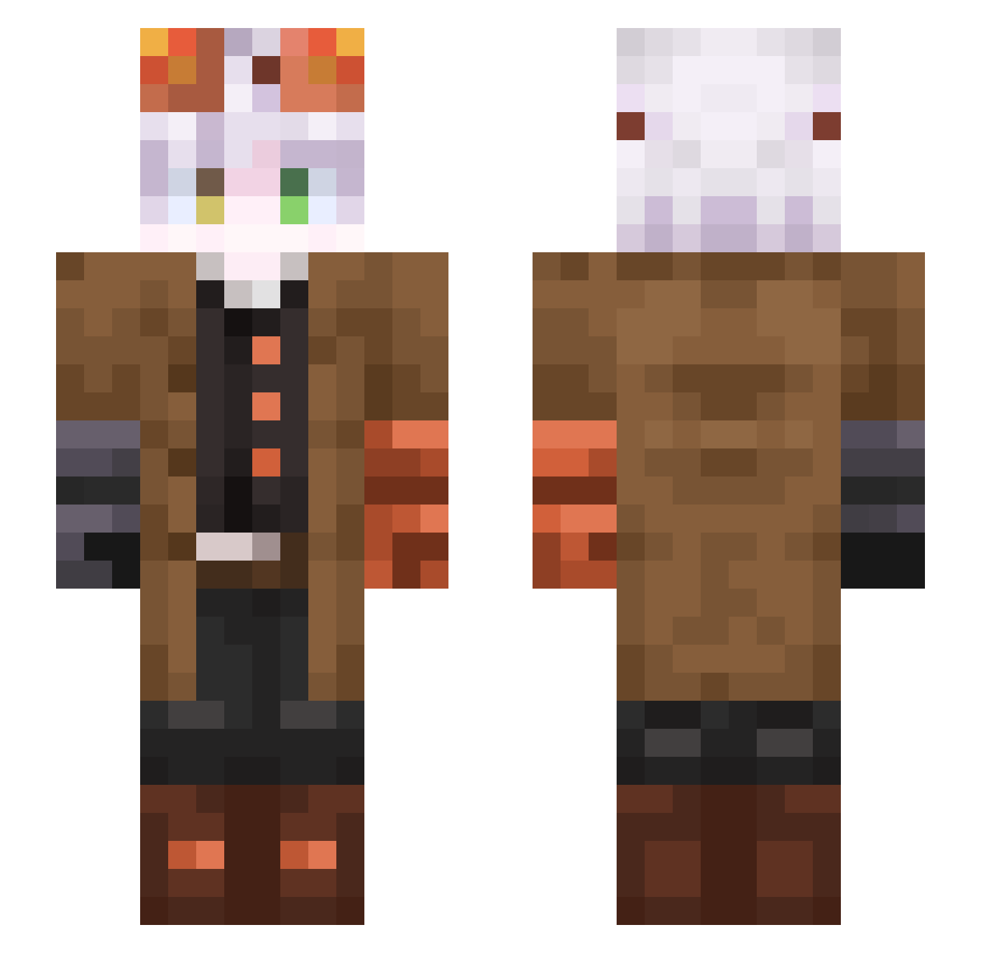 __Reikou__ Minecraft skin, front and back view
