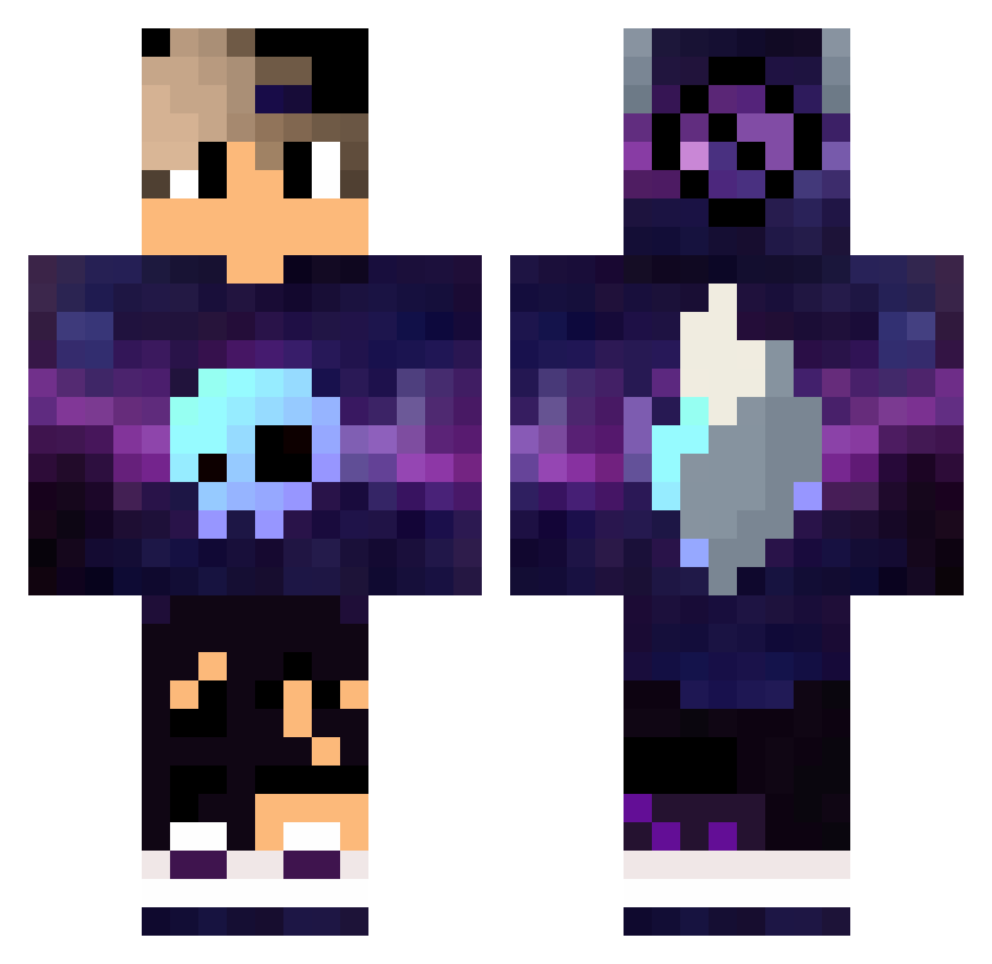 TheSouldriper Minecraft skin, front and back view