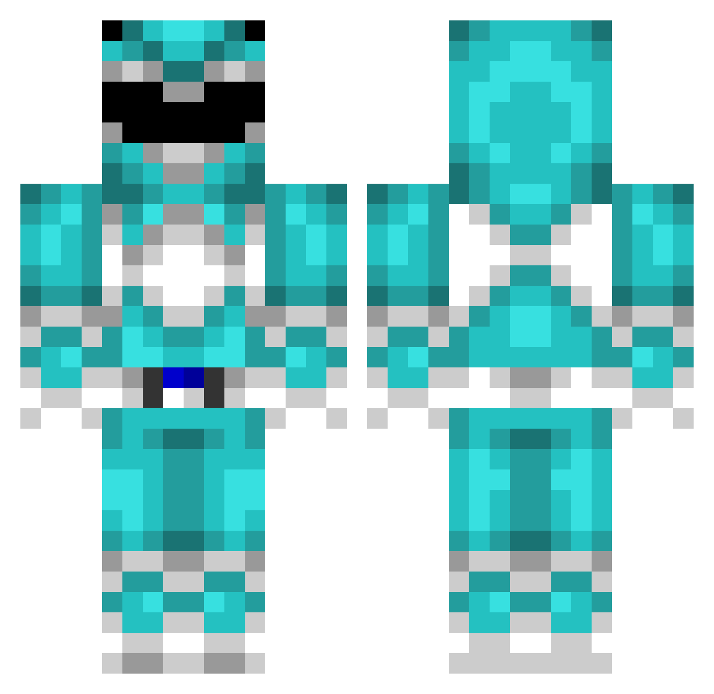 JoakoBlatant Minecraft skin, front and back view