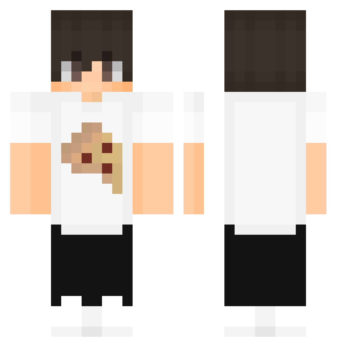 rjoxx Minecraft skin, front and back view