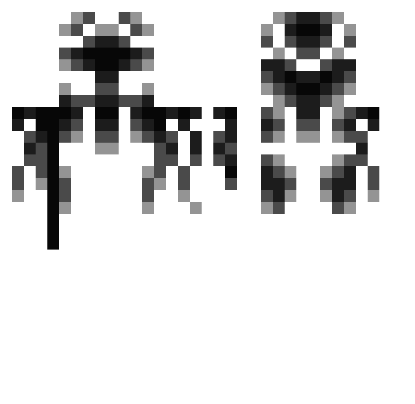 Yennoks Minecraft skin, front and back view