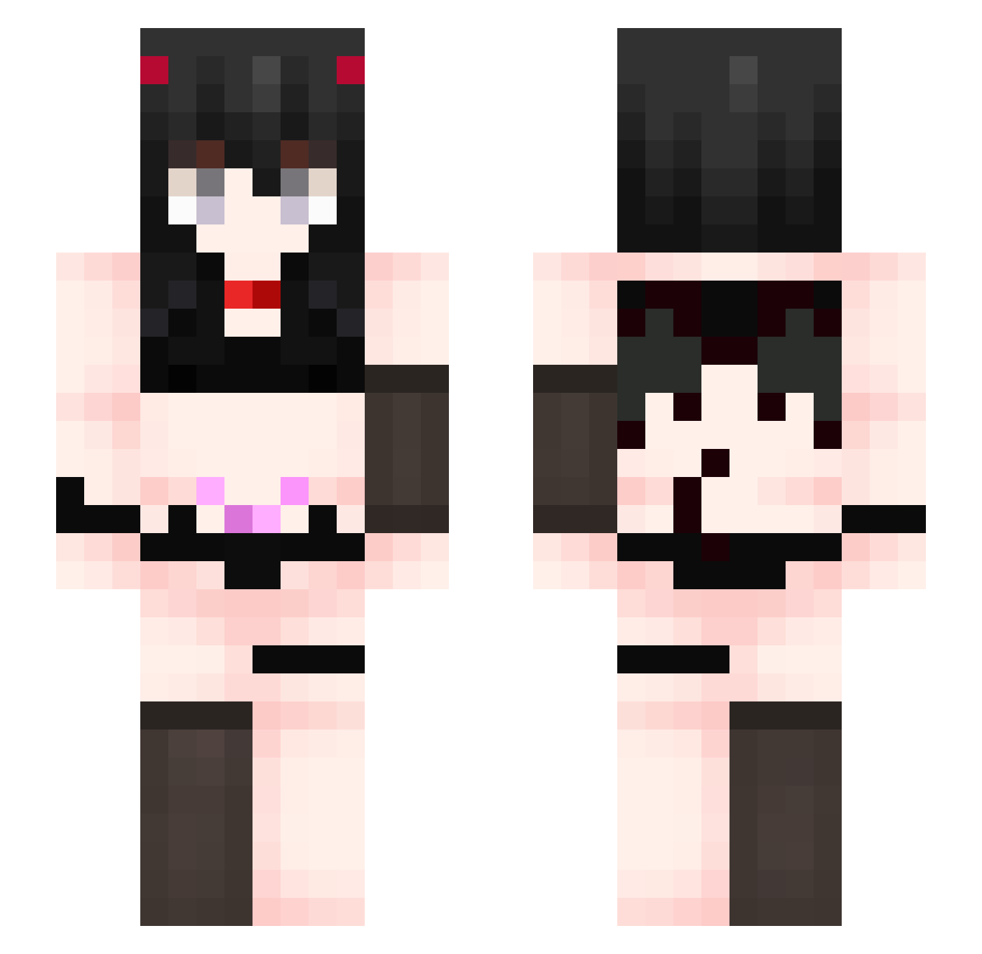 HONEYLOLOL Minecraft skin, front and back view