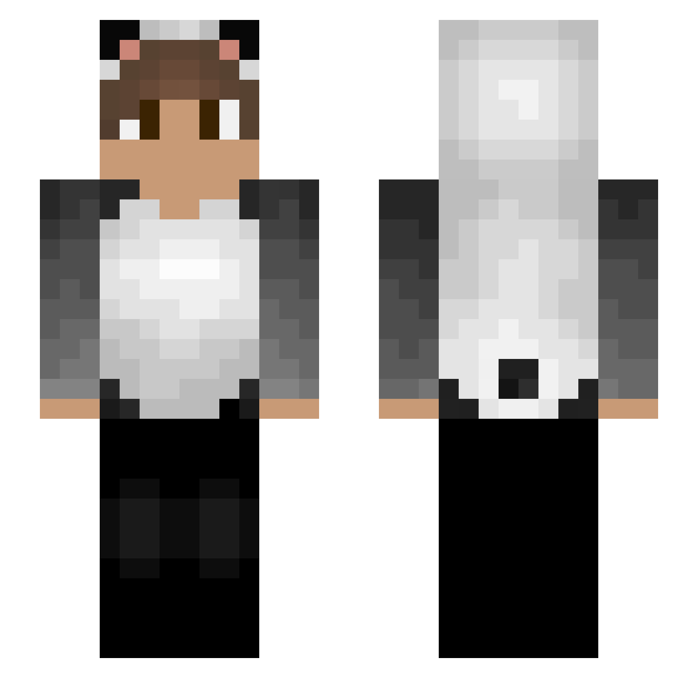 RekeSaus Minecraft skin, front and back view