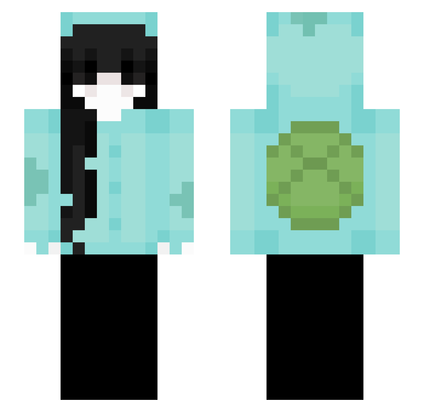 pufflets Minecraft skin, front and back view