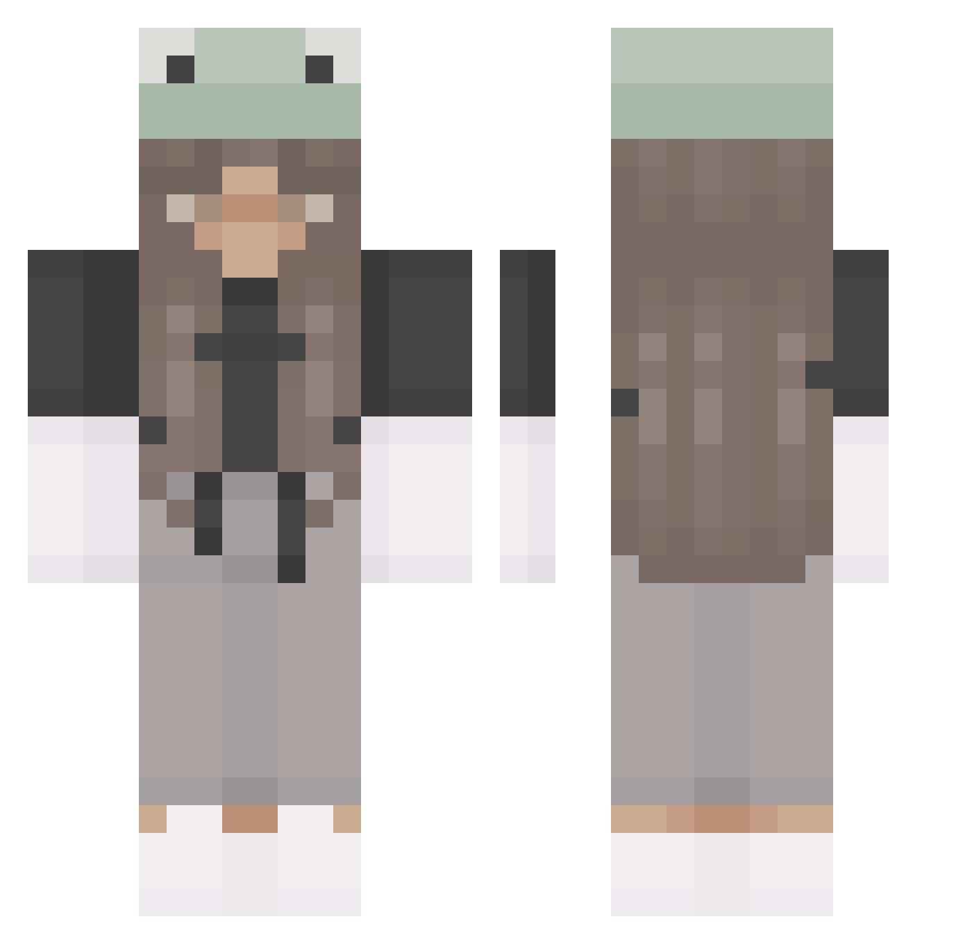 XIROY09 Minecraft skin, front and back view