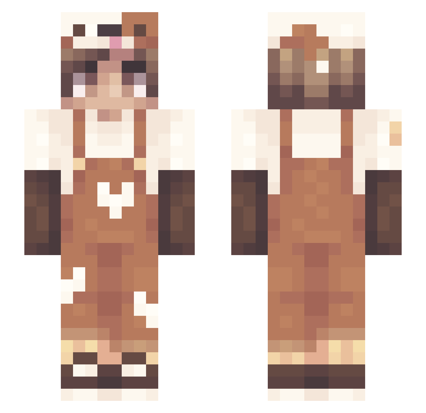 Swuyy Minecraft skin, front and back view